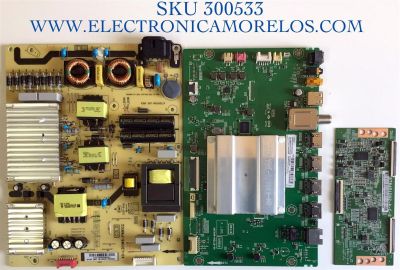 KIT DE TARJETAS PARA TV TCL·ROKU SMART TV / MAIN 08-CS65CUN-OC408AA / 40-RT73H1-MAA2HG / RTD2873 / V8-RT73K01-LF1V1453 / T-CON 34.29110.08R / 342911008R / ST6451D02-A-C-2 / FUENTE 08-L201W74-PW200AA / 40-L201W8-PWB1CG / PANEL LVU650NEBL / MODELO 65S525